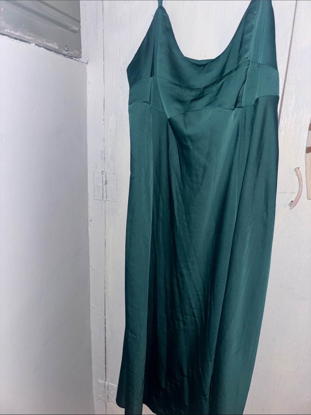 a new day Teal Satin Cowl Neck Midi Slip Dress